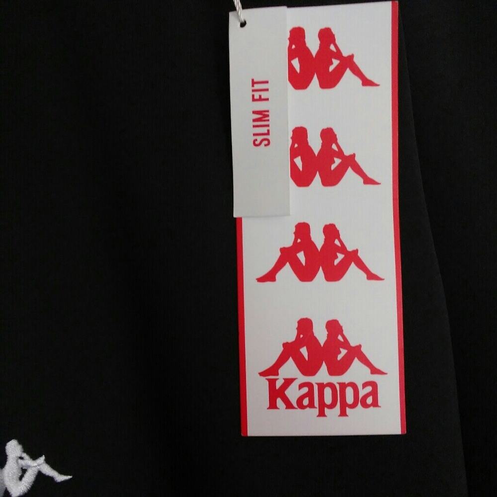 Kappa Authentic Barsi Wide Leg  Track Pants Black White Size Medium - Picture 5 of 7